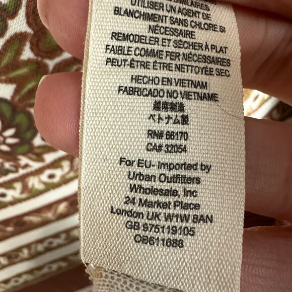 Free People Dress Women Small Cream Floral Steppin Out Tunic Oversize Beach Boho - Picture 11 of 15